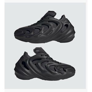 adidas adiFOM Q Yeezy Foam Runner Sneakers Black Carbon Gray M 5 W 7 EUC